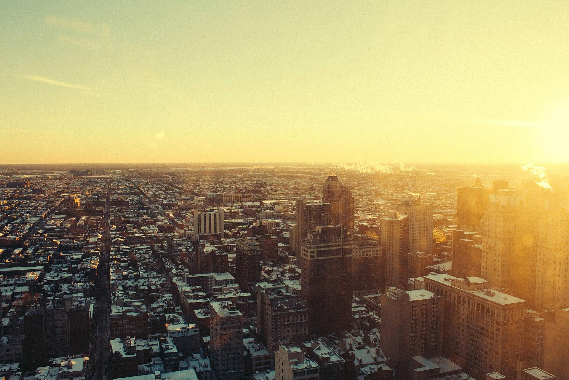 Philadelphia skyline at dawn